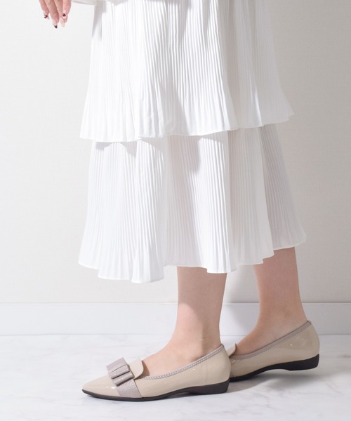 Bridget Birkin(ブリジットバーキン)の「【Bridget Birkin Walk】グログランリボンオペラパンプス(555224)(パンプス・レディース・ベージュ系その他/ブラック系その他・23.5/24/23/24.5/22.5)」の5枚目の写真