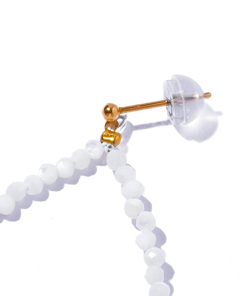 les bonbon（ルボンボン）の「【les bon bon】reflect oval pierce/リフレクト オーバル ピアス BOB642（ピアス（両耳用）・レディース・ホワイト・FREE）」の5枚目の写真