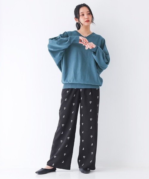 n'OrLABEL(ノアールレーベル)の「【UVカット・抗菌防臭・抗ピル・マシンウォッシャブル】Vネックドルマンニットプルオーバー(ニット/セーター・レディース・グレー/ブラック/ブルーグリーン/ライトベージュ・2/1)」の18枚目の写真