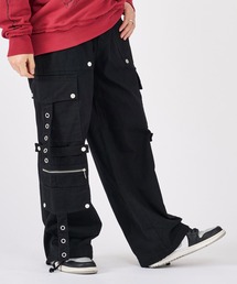 RE730（アールイーセブンサーティー）の「【RE730】メタルギミック ルーズシルエット ワイド カーゴパンツ（カーゴパンツ）」