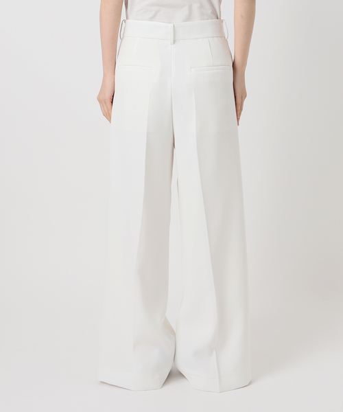 Deuxieme Classeホワイトパンツ36サイズ　新品 Deuxieme Classe】ストレッチツイルタックパンツ サイズ36 白