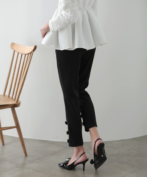 MERAKI(メラキ)の「裾フラワーパンツ(その他パンツ・レディース・ブラック/ホワイト・S/M/L)」の19枚目の写真