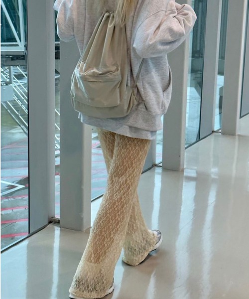 MEMECLE(メメクル)の「【 MEMECLE / メメクル 】レースフレアパンツ(その他パンツ・レディース・ブラック/アイボリー/ピンク/イエロー・FREE)」の18枚目の写真