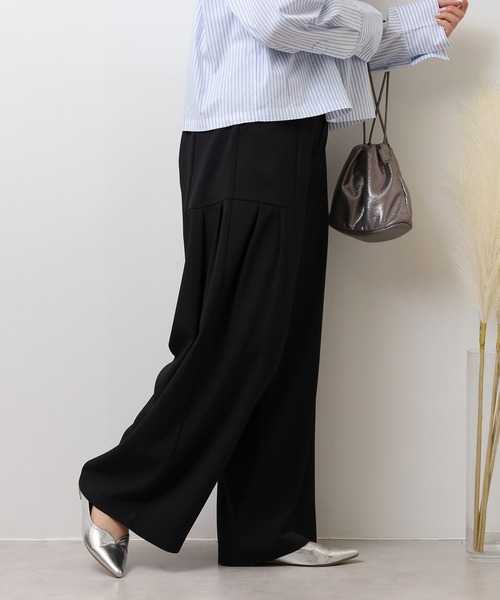 EGLANTINE（エグランティーヌ）の「EGLANTINE タック入りダンボールパンツ（その他パンツ・レディース・サンドベージュ/ブラック/キャメル・40）」の22枚目の写真