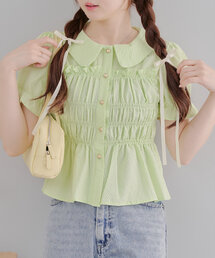 Another Branch olive des olive（アナザーブランチオリーブデオリーブ）の「【シリーズ累計1万枚売れ/レビュー高評価】シャーリング衿付BL（シャツ/ブラウス）」