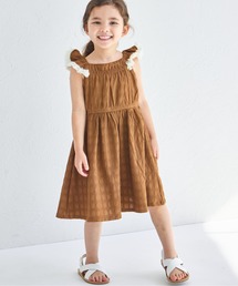 pairmanon | シボ素材 フリンジフリル ワンピース(ワンピース)