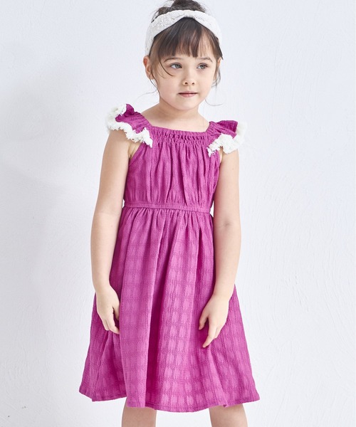 pairmanon(ペアマノン)の「シボ素材 フリンジフリル ワンピース(ワンピース・キッズ・ブラウン/ブルー/ピンク系その他・140/90/150/120/110/100/130)」の15枚目の写真