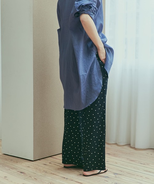 人気ブランド新作豊富 セール】リネンレーヨンドットイージーパンツ（その他パンツ パンツ