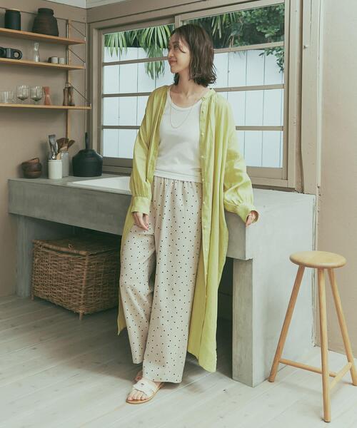 URBAN RESEARCH DOORS（アーバンリサーチドアーズ）の「リネンレーヨンドットイージーパンツ（その他パンツ・レディース・ブラック/ナチュラル・MEDIUM）」の7枚目の写真