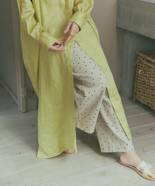 URBAN RESEARCH DOORS（アーバンリサーチドアーズ）の「リネンレーヨンドットイージーパンツ（その他パンツ・レディース・ブラック/ナチュラル・MEDIUM）」の6枚目の写真