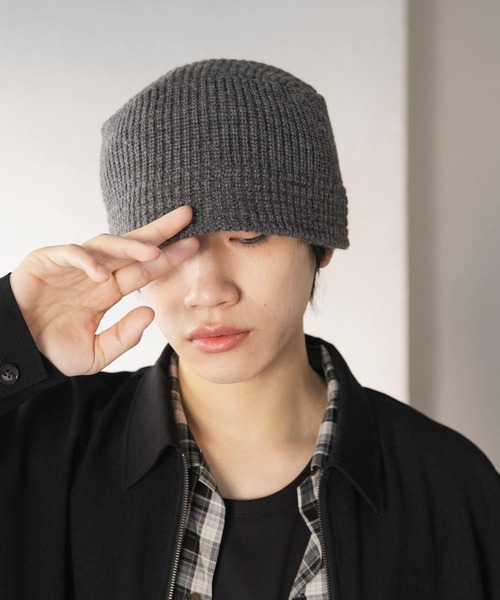 SENSE OF PLACE by URBAN RESEARCH（センスオブプレイスバイアーバンリサーチ）の「ニットバケットハット（ハット・メンズ・ブラック/カーキ/グレー・ONE）」の2枚目の写真