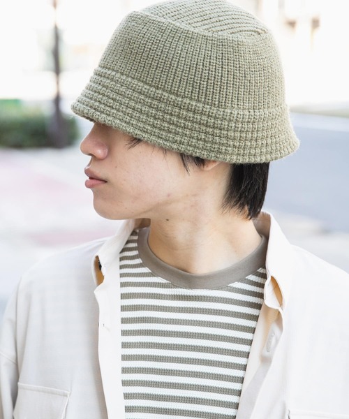 SENSE OF PLACE by URBAN RESEARCH（センスオブプレイスバイアーバンリサーチ）の「ニットバケットハット（ハット・メンズ・ブラック/カーキ/グレー・ONE）」の3枚目の写真