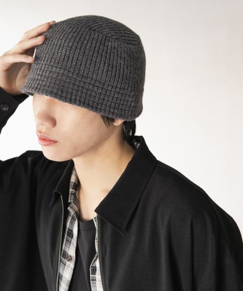 SENSE OF PLACE by URBAN RESEARCH（センスオブプレイスバイアーバンリサーチ）の「ニットバケットハット（ハット・メンズ・ブラック/カーキ/グレー・ONE）」の6枚目の写真