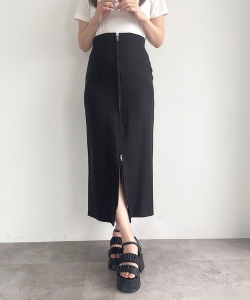 セール】ダブルジップナロースカート（スカート）｜apres jour（アプレ