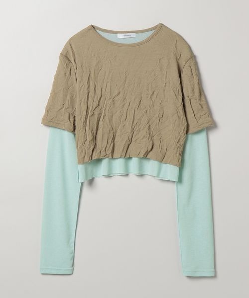 JEANASIS(ジーナシス)の「ワッシャーレイヤードLS TEE/414167(Tシャツ/カットソー・レディース・ホワイト系その他/グレー系その他/ベージュ系その他・FREE)」の3枚目の写真