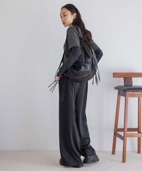 JEANASIS(ジーナシス)の「ワッシャーレイヤードLS TEE/414167(Tシャツ/カットソー・レディース・ホワイト系その他/グレー系その他/ベージュ系その他・FREE)」の6枚目の写真