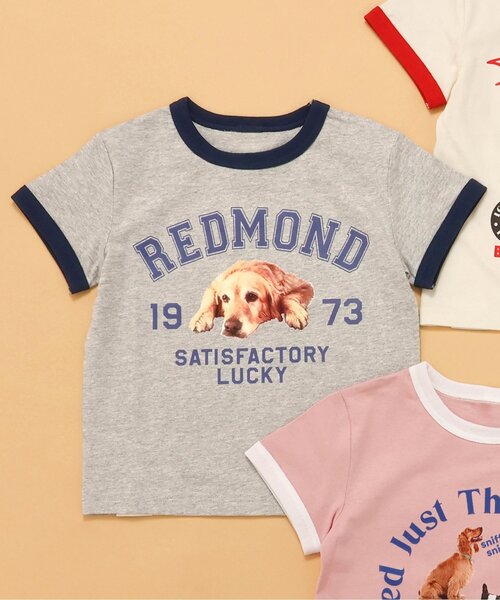 BREEZE(ブリーズ)の「【リンク/ジュニア対応】wonderful リンガーDOGカレッジ半袖Tシャツ(Tシャツ/カットソー・キッズ・グレー/アイボリー/ベビーピンク・140/130/120/110/100/90/80)」の2枚目の写真