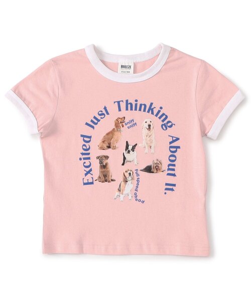 BREEZE(ブリーズ)の「【リンク/ジュニア対応】wonderful リンガーDOGカレッジ半袖Tシャツ(Tシャツ/カットソー・キッズ・グレー/アイボリー/ベビーピンク・140/130/120/110/100/90/80)」の12枚目の写真