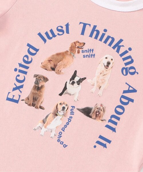 BREEZE(ブリーズ)の「【リンク/ジュニア対応】wonderful リンガーDOGカレッジ半袖Tシャツ(Tシャツ/カットソー・キッズ・グレー/アイボリー/ベビーピンク・140/130/120/110/100/90/80)」の9枚目の写真
