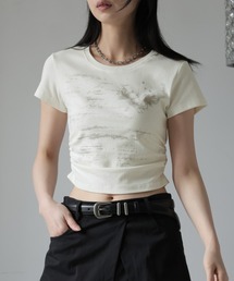 サイドギャザーTシャツ