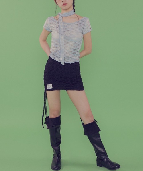 FANCY CLUB(ファンシークラブ)の「FANCY CLUB/ERISスカートパンツ(スカート・レディース・ホワイト/ブラック・FREE)」の5枚目の写真