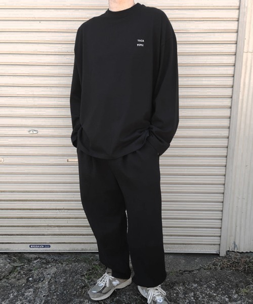 YACA（ヤーカ）の「mini logo big L/S t-shirt/ミニロゴビッグロングスリーブTシャツ【unisex item】（Tシャツ/カットソー・レディース・ホワイト/ブラック・FREE）」の13枚目の写真