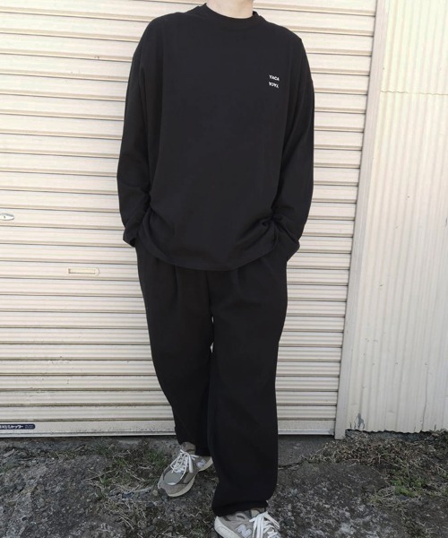 YACA（ヤーカ）の「mini logo big L/S t-shirt/ミニロゴビッグロングスリーブTシャツ【unisex item】（Tシャツ/カットソー・レディース・ホワイト/ブラック・FREE）」の12枚目の写真