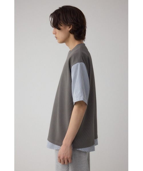 AZUL by moussy(アズールバイマウジー)の「シャツスウィッチングプルオーバー(Tシャツ/カットソー・メンズ・ブラック系その他/グレー系その他/ベージュ系その他・MEDIUM/LARGE)」の17枚目の写真