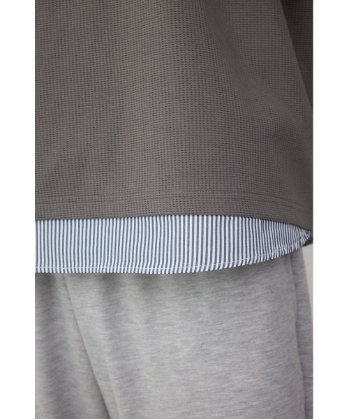 AZUL by moussy(アズールバイマウジー)の「シャツスウィッチングプルオーバー(Tシャツ/カットソー・メンズ・ブラック系その他/グレー系その他/ベージュ系その他・MEDIUM/LARGE)」の22枚目の写真