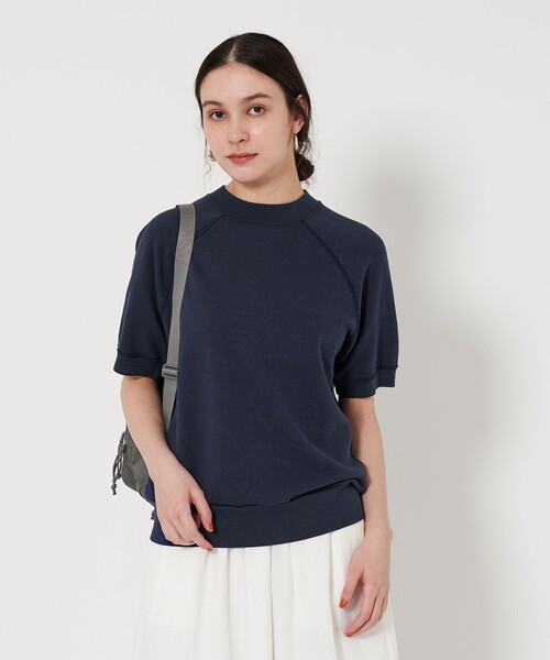 BEAUTY&YOUTH UNITED ARROWS(ビューティーアンドユースユナイテッドアローズ)の「コットン ラグランショートスリーブ スウェットプルオーバー(スウェット・レディース・ライトグレー/オレンジ/ネイビー・FREE)」の3枚目の写真