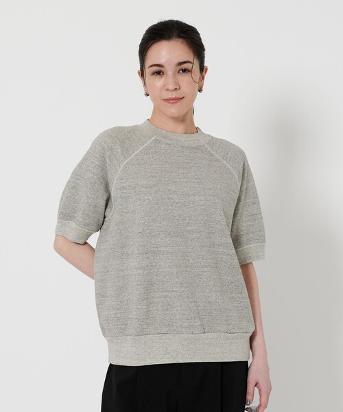 BEAUTY&YOUTH UNITED ARROWS(ビューティーアンドユースユナイテッドアローズ)の「コットン ラグランショートスリーブ スウェットプルオーバー(スウェット・レディース・ライトグレー/オレンジ/ネイビー・FREE)」の2枚目の写真