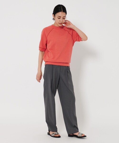 BEAUTY&YOUTH UNITED ARROWS(ビューティーアンドユースユナイテッドアローズ)の「コットン ラグランショートスリーブ スウェットプルオーバー(スウェット・レディース・ライトグレー/オレンジ/ネイビー・FREE)」の8枚目の写真