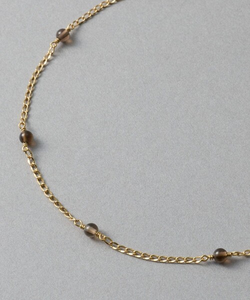 ete(エテ)の「○スモーキークォーツ アンクレット(アンクレット・レディース・イエローゴールド・FREE)」の2枚目の写真