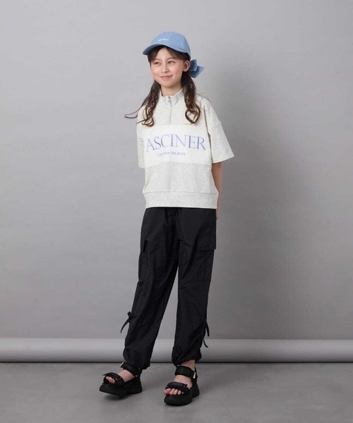 a.v.v（アーヴェヴェ）の「[KIDS]バックリボンキャップ（キャップ・キッズ・アイボリー/ダークインディゴブルー・120）」の3枚目の写真