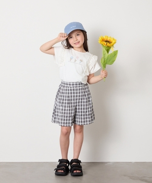 a.v.v（アーヴェヴェ）の「[KIDS]バックリボンキャップ（キャップ・キッズ・アイボリー/ダークインディゴブルー・120）」の21枚目の写真