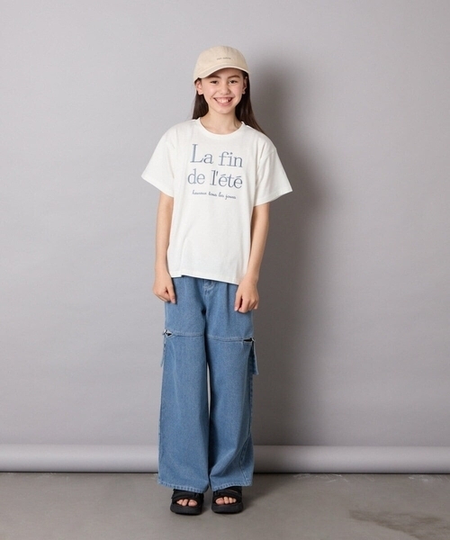 a.v.v（アーヴェヴェ）の「[KIDS]バックリボンキャップ（キャップ・キッズ・アイボリー/ダークインディゴブルー・120）」の10枚目の写真