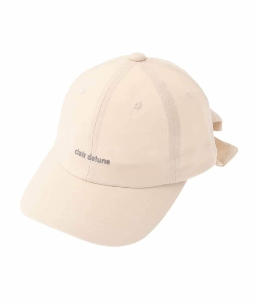 a.v.v（アーヴェヴェ）の「[KIDS]バックリボンキャップ（キャップ・キッズ・アイボリー/ダークインディゴブルー・120）」の6枚目の写真