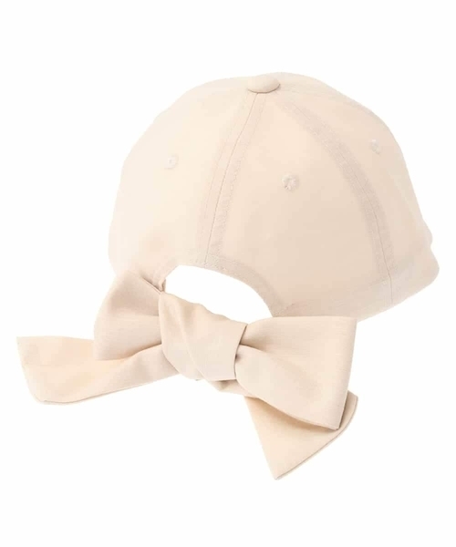 a.v.v（アーヴェヴェ）の「[KIDS]バックリボンキャップ（キャップ・キッズ・アイボリー/ダークインディゴブルー・120）」の4枚目の写真