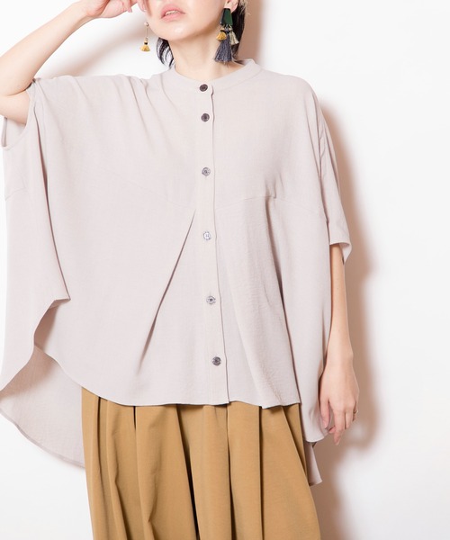 OSMOSIS(オズモーシス)の「タックワイドビッグブラウス(シャツ/ブラウス・レディース・ブラック/グリーン/ライトグレー・ONE SIZE)」の21枚目の写真