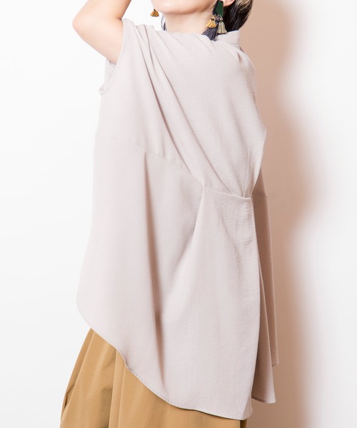 OSMOSIS(オズモーシス)の「タックワイドビッグブラウス(シャツ/ブラウス・レディース・ブラック/グリーン/ライトグレー・ONE SIZE)」の22枚目の写真