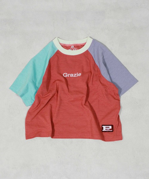 Life Support Products（ライフサポートプロダクツ）の「【水陸両用】配色プリントラグランTシャツ/セットアップ可能（セットアップ・キッズ・アイボリー/チャコール/レッド/ライトグリーン・120/130/140/90/100/110/80/95/150）」の12枚目の写真