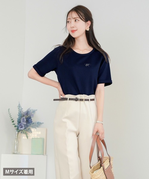 リボン＆Rロゴ 刺繍 Tシャツ le reve vaniller（Tシャツ