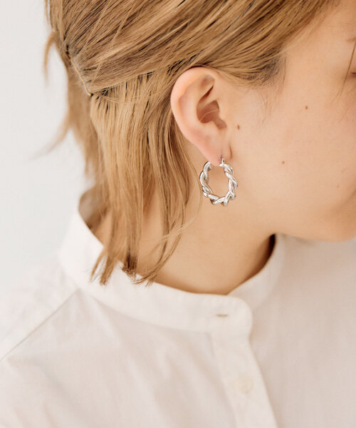 Tiffany ボリュームツイストエッジ フープ ピアス 希少