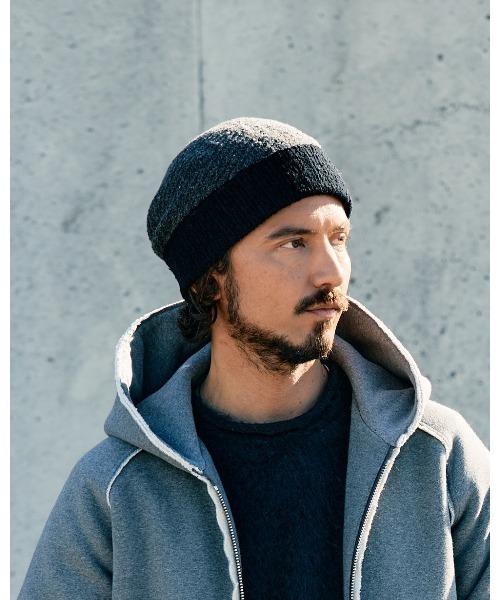 wjk(ダヴルジェイケイ)の「2-way knit watch(ニットキャップ/ビーニー・メンズ・ホワイト/ブラック×グレー/ブラック・FREE)」の3枚目の写真