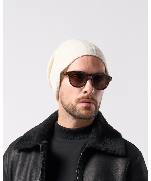 wjk(ダヴルジェイケイ)の「2-way knit watch(ニットキャップ/ビーニー・メンズ・ホワイト/ブラック×グレー/ブラック・FREE)」の4枚目の写真