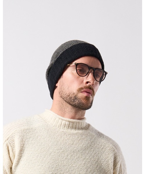wjk(ダヴルジェイケイ)の「2-way knit watch(ニットキャップ/ビーニー・メンズ・ホワイト/ブラック×グレー/ブラック・FREE)」の15枚目の写真