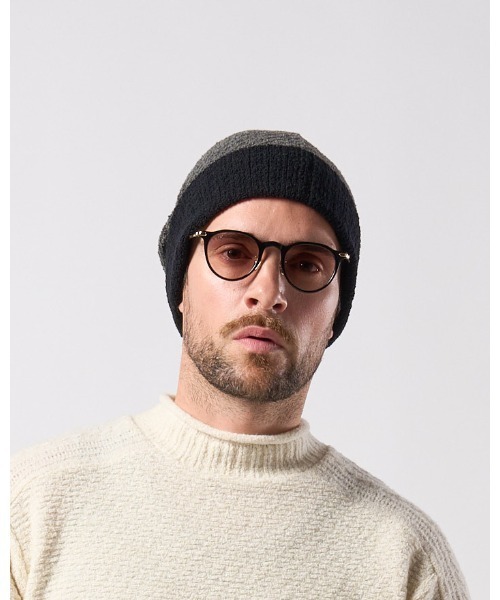 wjk(ダヴルジェイケイ)の「2-way knit watch(ニットキャップ/ビーニー・メンズ・ホワイト/ブラック×グレー/ブラック・FREE)」の16枚目の写真