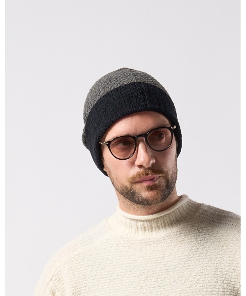 wjk(ダヴルジェイケイ)の「2-way knit watch(ニットキャップ/ビーニー・メンズ・ホワイト/ブラック×グレー/ブラック・FREE)」の17枚目の写真