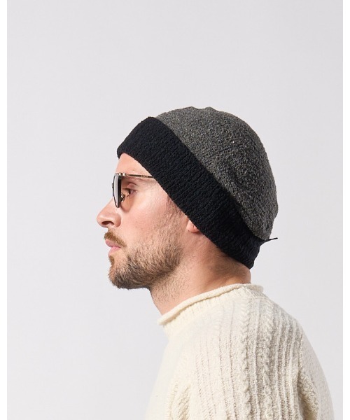 wjk(ダヴルジェイケイ)の「2-way knit watch(ニットキャップ/ビーニー・メンズ・ホワイト/ブラック×グレー/ブラック・FREE)」の18枚目の写真