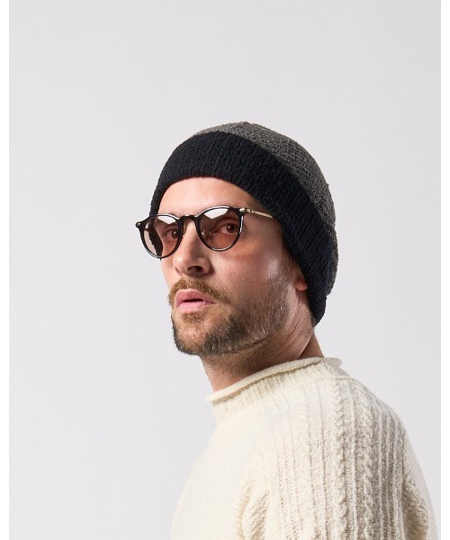wjk(ダヴルジェイケイ)の「2-way knit watch(ニットキャップ/ビーニー・メンズ・ホワイト/ブラック×グレー/ブラック・FREE)」の19枚目の写真